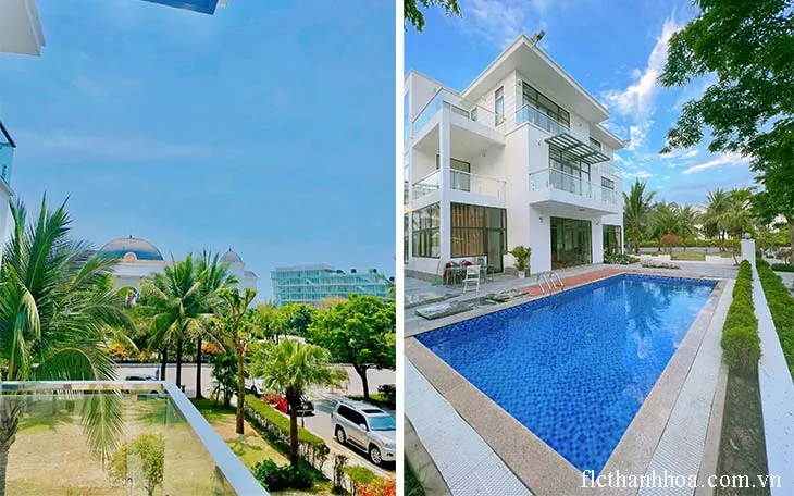 bể bơi villa bt35 07 rộng lớn